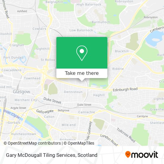 Gary McDougall Tiling Services map