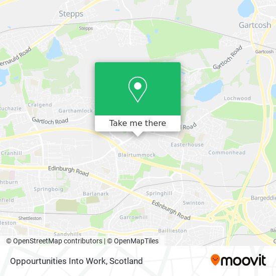 Oppourtunities Into Work map