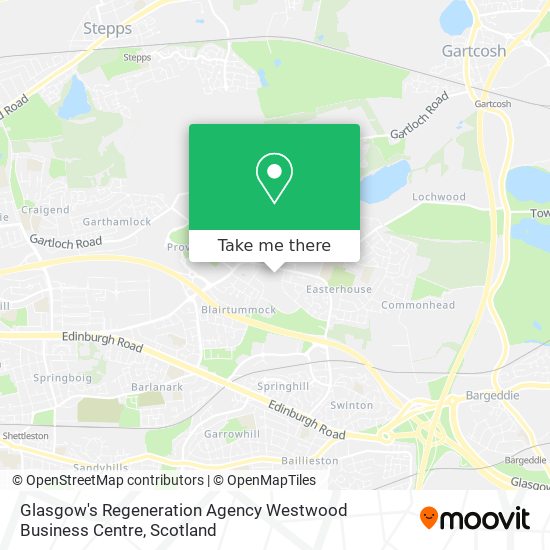 Glasgow's Regeneration Agency Westwood Business Centre map
