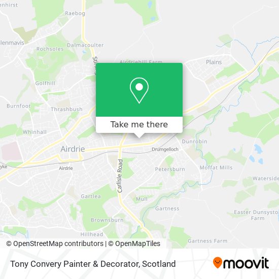 Tony Convery Painter & Decorator map