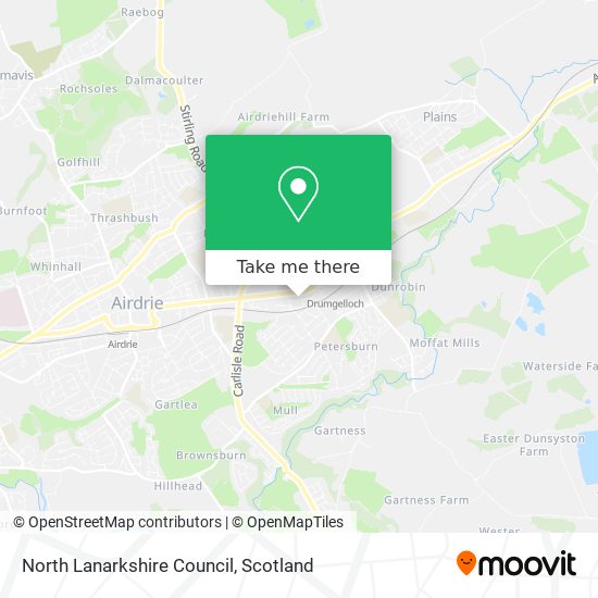 North Lanarkshire Council map