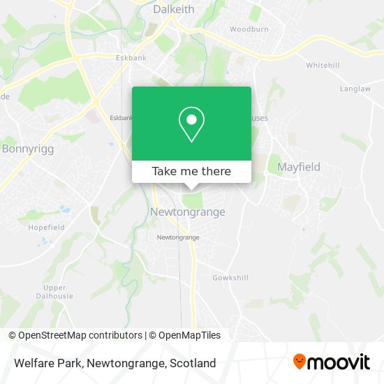 Welfare Park, Newtongrange map