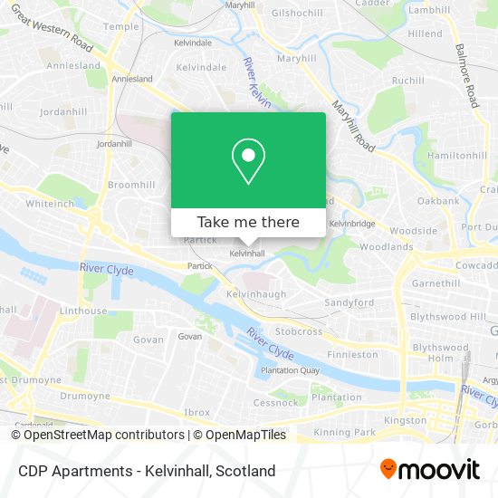 CDP Apartments - Kelvinhall map