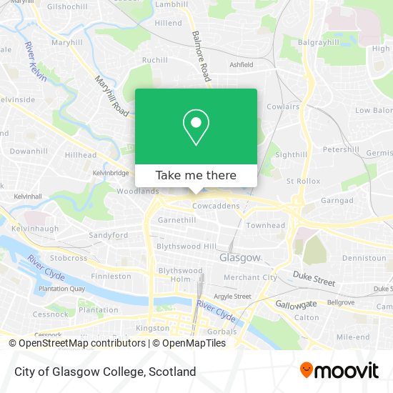 City of Glasgow College map