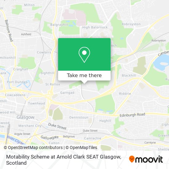 Motability Scheme at Arnold Clark SEAT Glasgow map