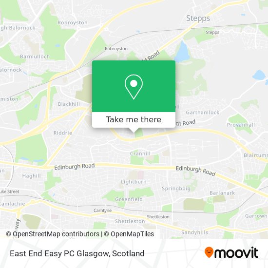 East End Easy PC Glasgow map
