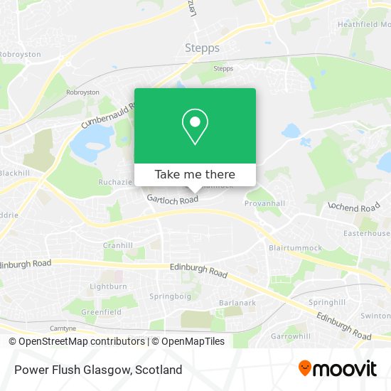 Power Flush Glasgow map