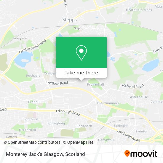 Monterey Jack's Glasgow map
