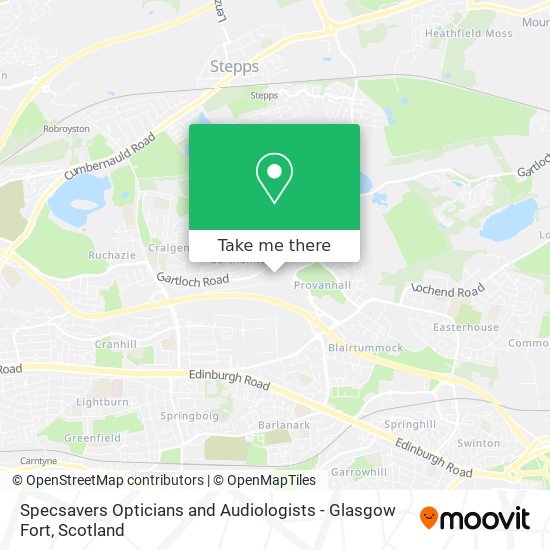 Specsavers Opticians and Audiologists - Glasgow Fort map