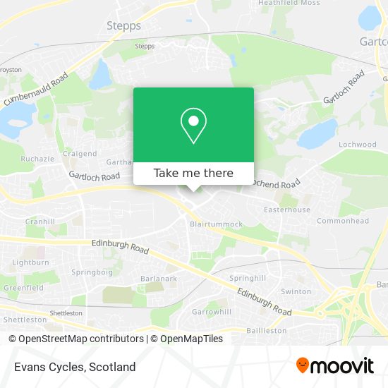 Evans Cycles map