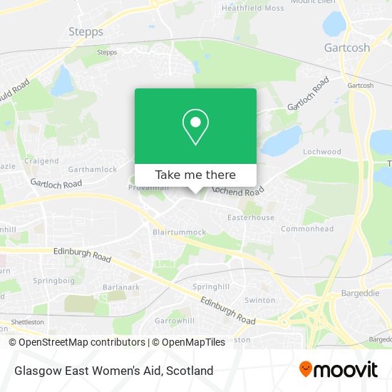 Glasgow East Women's Aid map