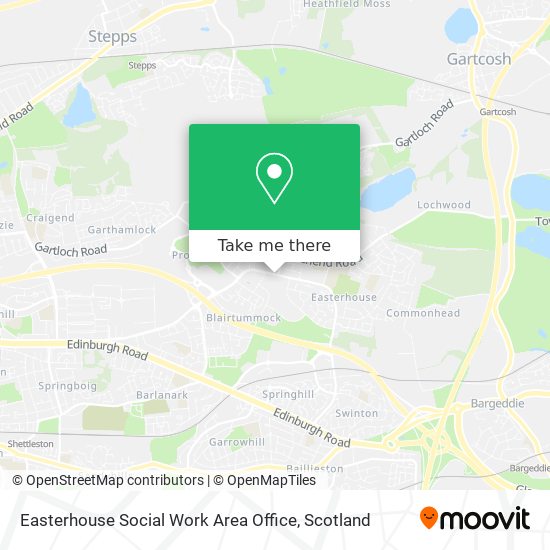 Easterhouse Social Work Area Office map
