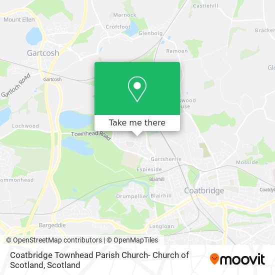 Coatbridge Townhead Parish Church- Church of Scotland map