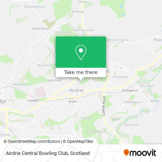 Airdrie Central Bowling Club map