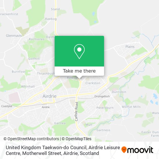 United Kingdom Taekwon-do Council, Airdrie Leisure Centre, Motherwell Street, Airdrie map