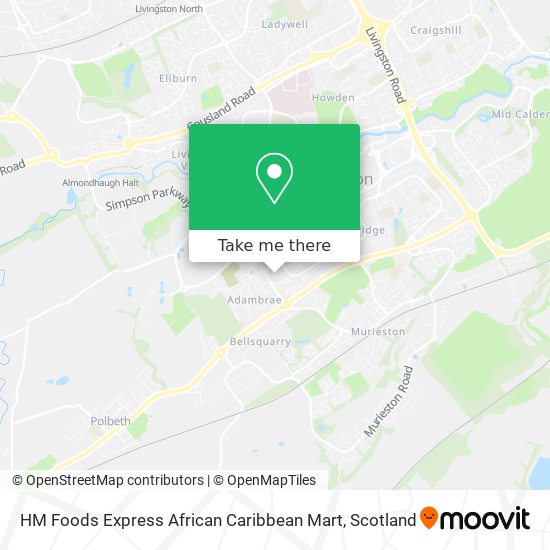 HM Foods Express African Caribbean Mart map