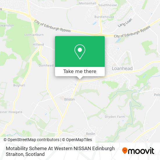 Motability Scheme At Western NISSAN Edinburgh Straiton map