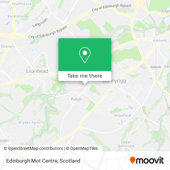 Edinburgh Mot Centre map