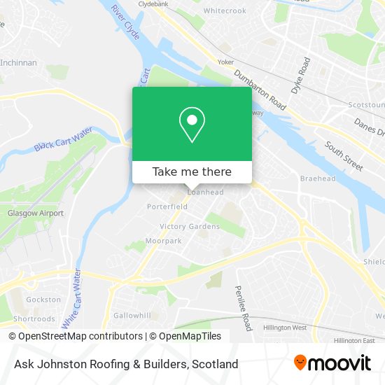 Ask Johnston Roofing & Builders map