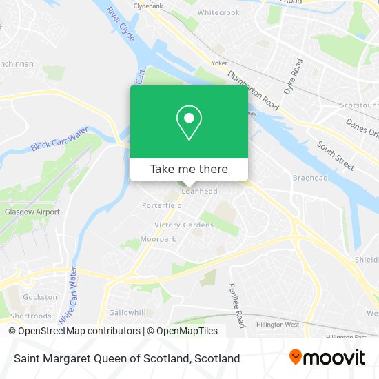 Saint Margaret Queen of Scotland map