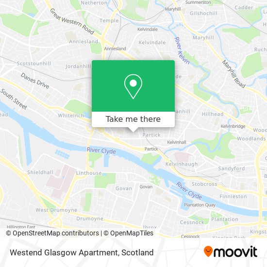 Westend Glasgow Apartment map