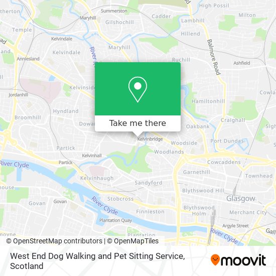 West End Dog Walking and Pet Sitting Service map