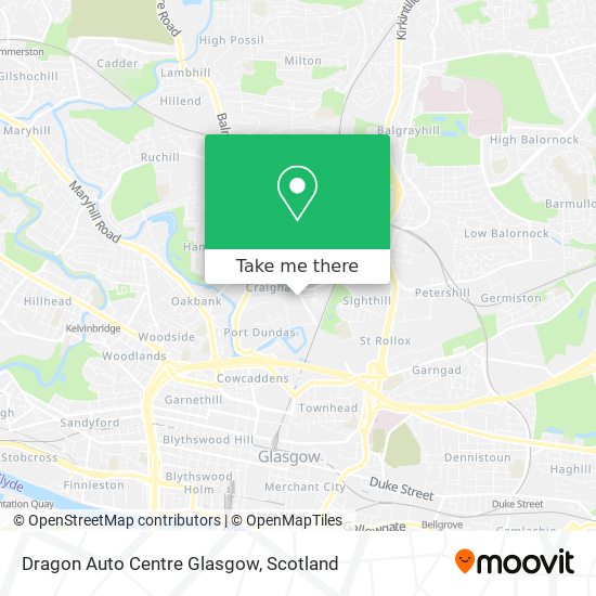 Dragon Auto Centre Glasgow map