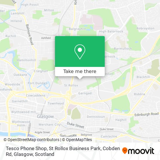 Tesco Phone Shop, St Rollox Business Park, Cobden Rd, Glasgow map
