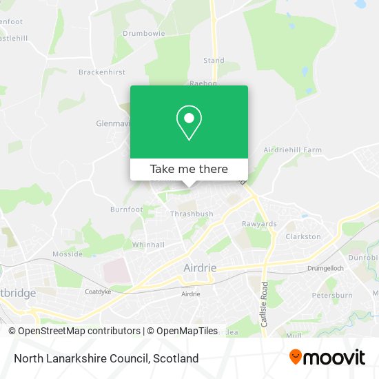 North Lanarkshire Council map