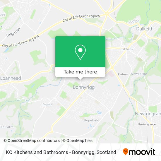 KC Kitchens and Bathrooms - Bonnyrigg map