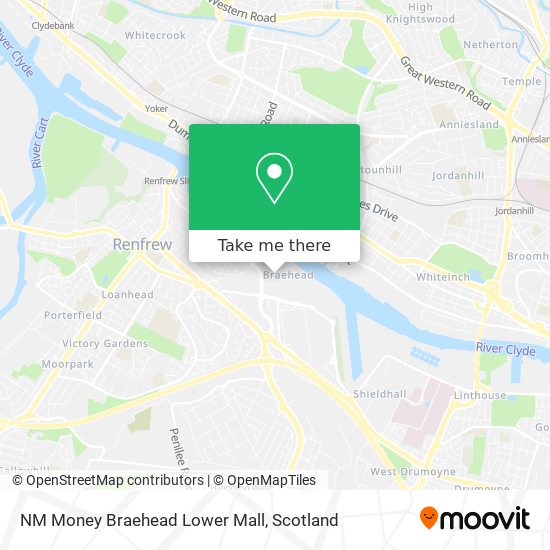 NM Money Braehead Lower Mall map