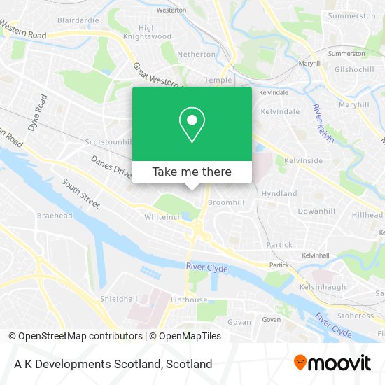 A K Developments Scotland map