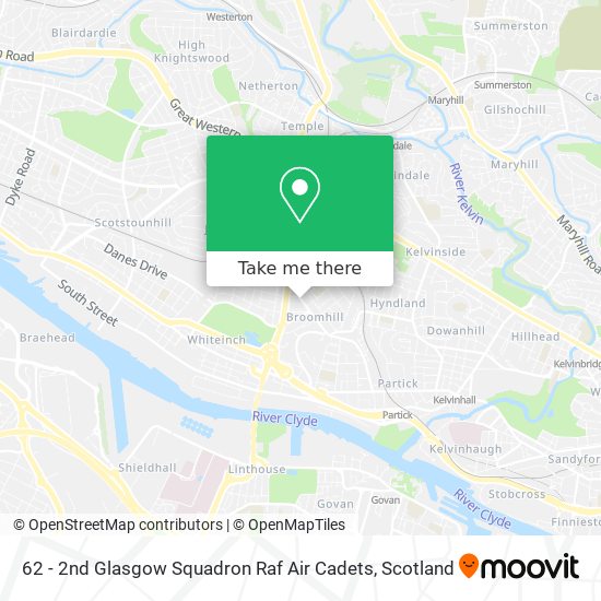 62 - 2nd Glasgow Squadron Raf Air Cadets map