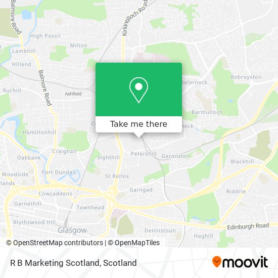 R B Marketing Scotland map