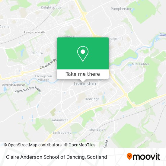 Claire Anderson School of Dancing map