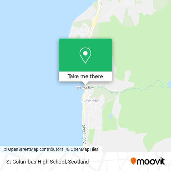 St Columbas High School map