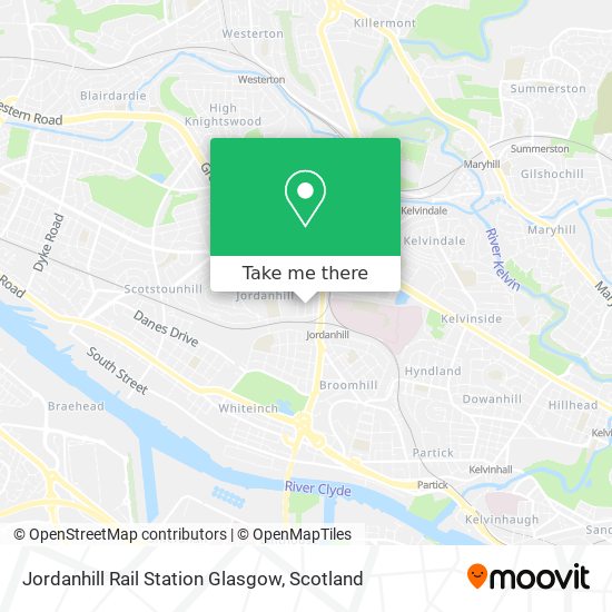 Jordanhill Rail Station Glasgow map