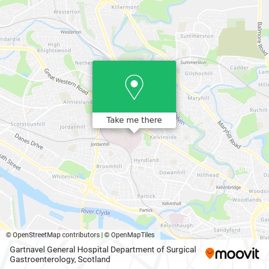 Gartnavel General Hospital Department of Surgical Gastroenterology map