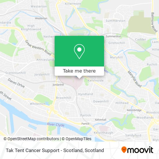 Tak Tent Cancer Support - Scotland map
