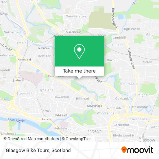 Glasgow Bike Tours map