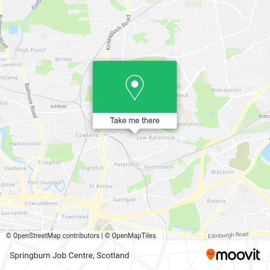 Springburn Job Centre map