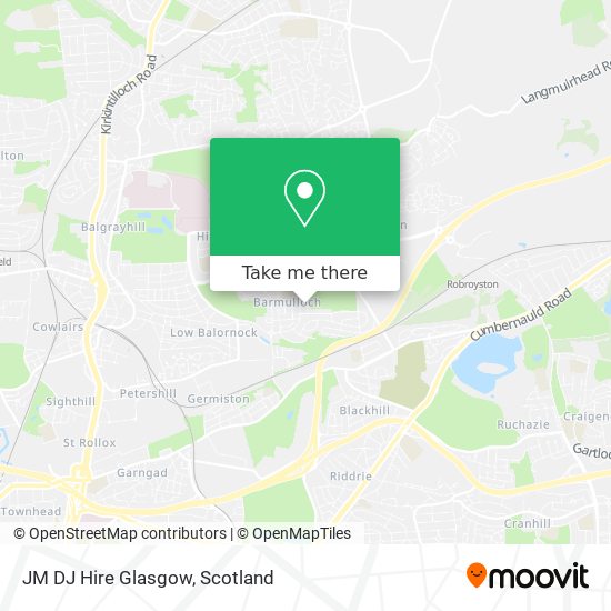 JM DJ Hire Glasgow map