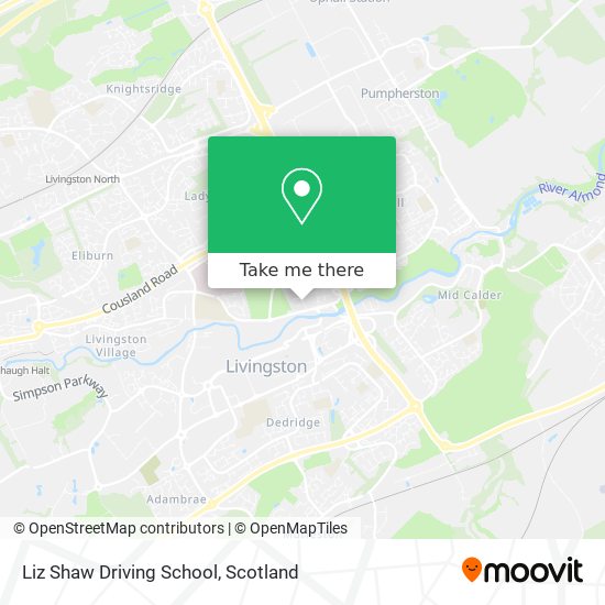 Liz Shaw Driving School map