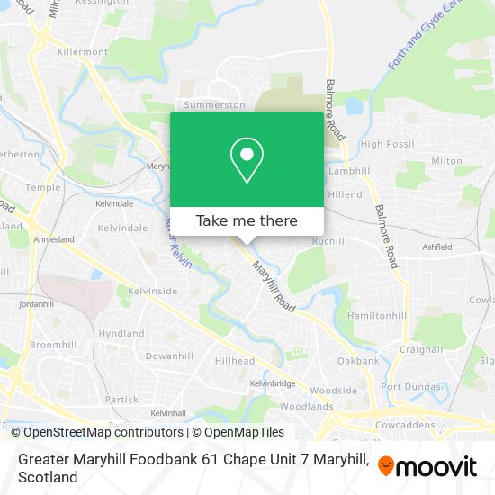 Greater Maryhill Foodbank 61 Chape Unit 7 Maryhill map