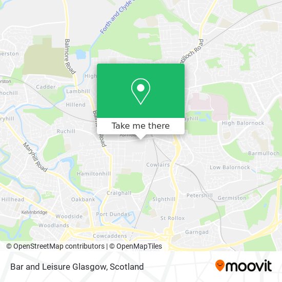 Bar and Leisure Glasgow map