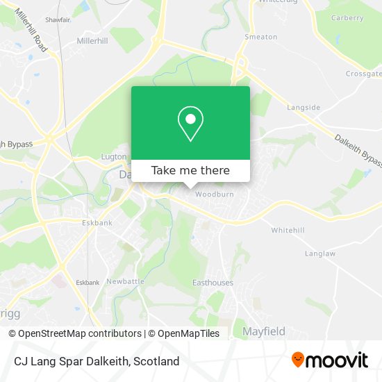 CJ Lang Spar Dalkeith map