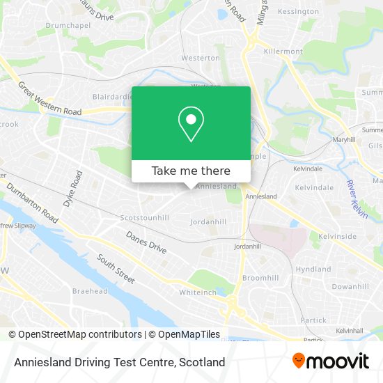 Anniesland Driving Test Centre map