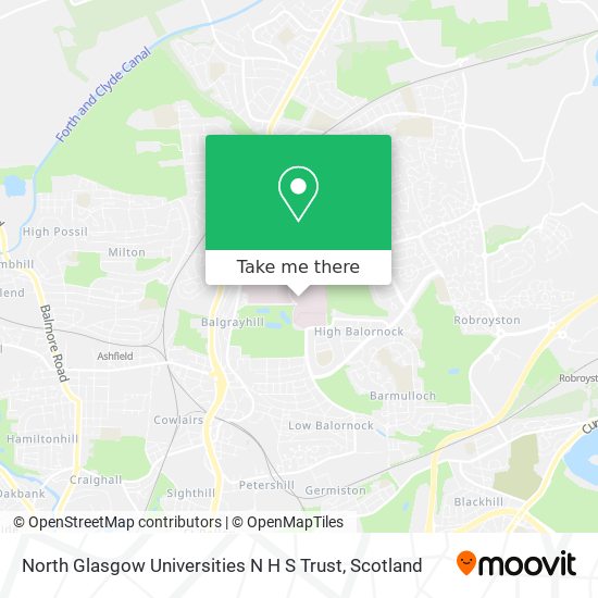 North Glasgow Universities N H S Trust map
