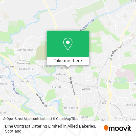 Dine Contract Catering Limited in Allied Bakeries map