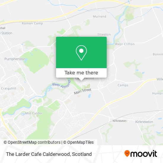 The Larder Cafe Calderwood map